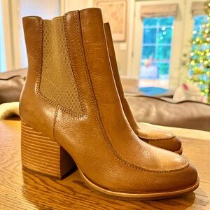 Kork-Ease Cantley Leather Almond Toe Ankle Boots - Size 8